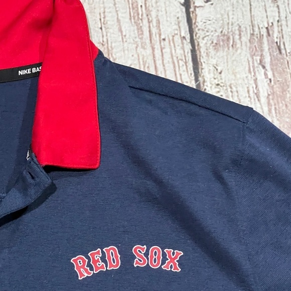 Boston Red Sox Nike Dri - Fit Polo Golf Basebal Sports Tennis Shirt - Picture 2 of 3